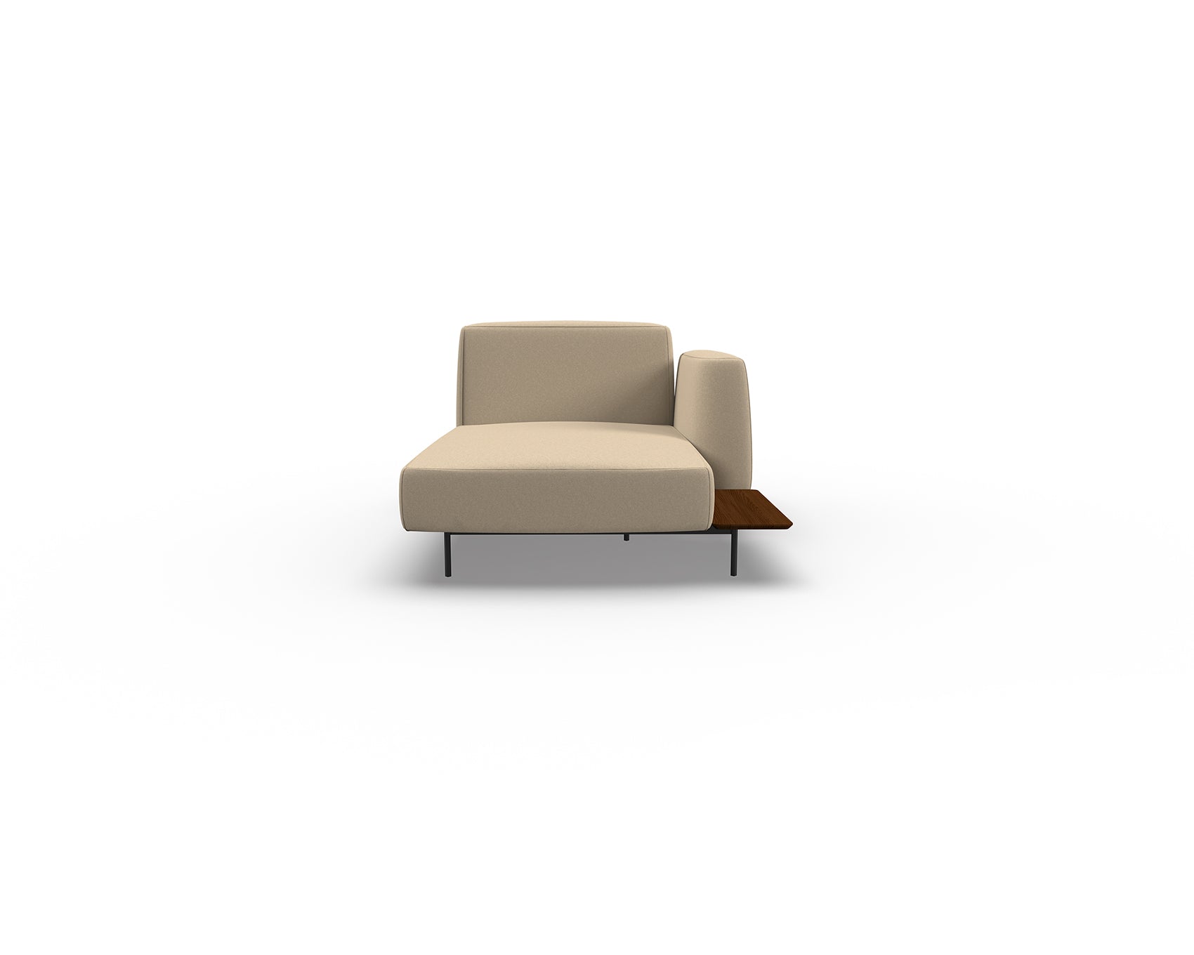 Noon Sofa Right Chaise with Shelf